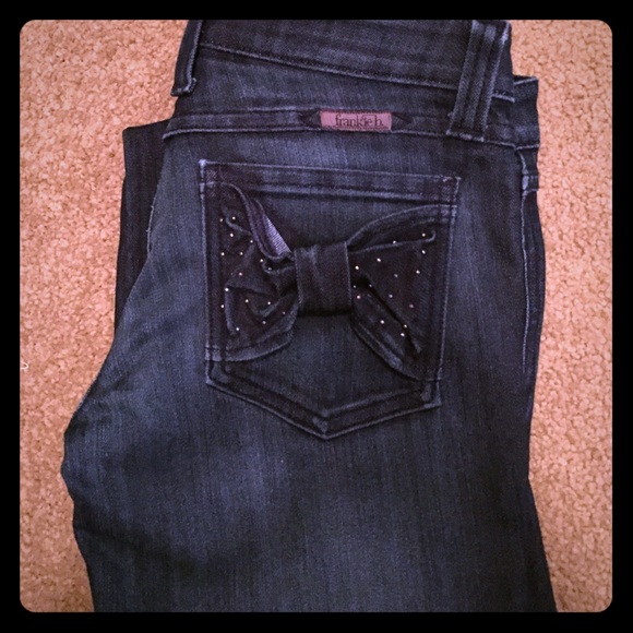 Frankie B bow pocket jeans