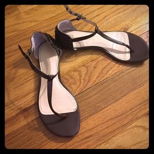 Brown strap sandals with crossed back