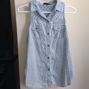 Denim Button Up Top