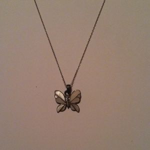 Mother of pearl butterfly necklace