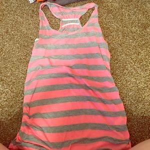 Pink & grey tank L