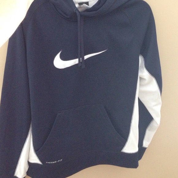 🚫sold in bundle🚫Navy and White Nike Men's hoodie