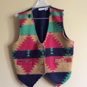 Vintage print vest