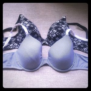 Two Victoria's Secret lined Perfect Coverage bras