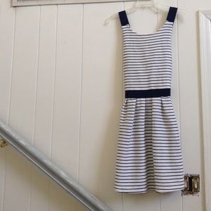 Navy Blue & White Dress