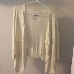 Abercrombie and Fitch pale white sweater