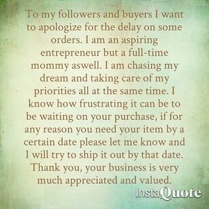 To my customers