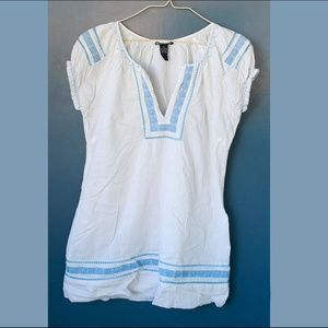 Luck Brand Pretty Vintage Style Peasant Top