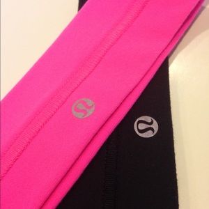 Lululemon Hot Pink & Black Fly Away Tamers