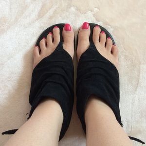 Suede Thong Sandals
