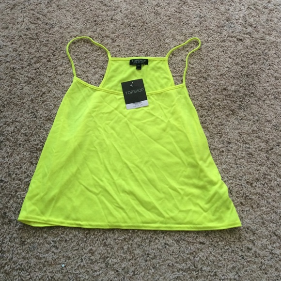 Brand new highlighter Topshop cropped tank