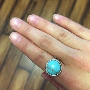 Lucky Brand Turquoise & Silver Ring