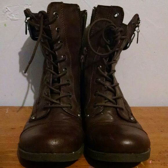 G by Guess Combat Boot in Wine