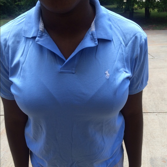 Light blue polo shirt