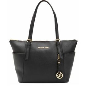 Michael Kors black jet set east west tote