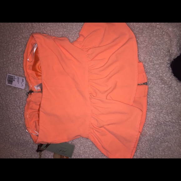 Nwt Orange peplum tube top - Picture 3 of 3