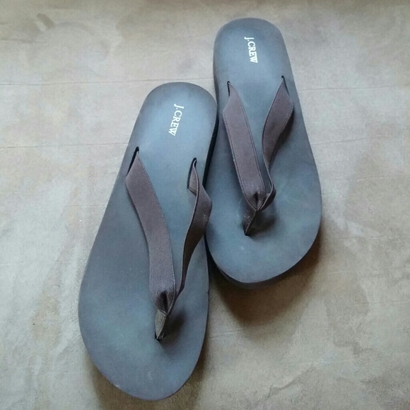 J Crew platform flip flops