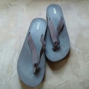 J Crew platform flip flops