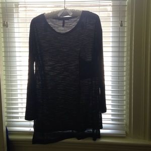dark grey long sleeve tunic