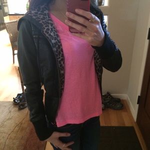 Faux leather jacket