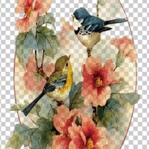 <temporary tattoos> flower and birds