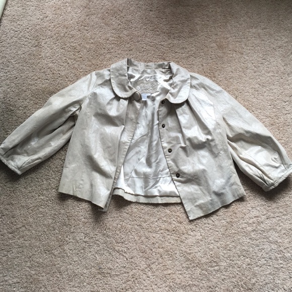 Gorgeous white leather bolero