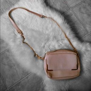 Beige Chain Crossbody Bag
