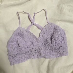 Aerie Lavender Lace Racerback Bralette