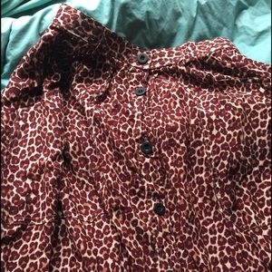 NWT American Apparel cheetah print midi skirt