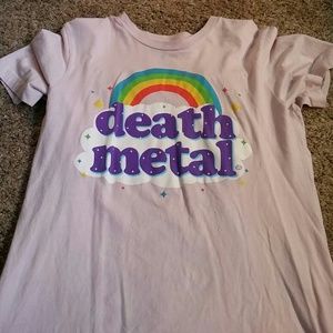Pastel pink Death Metal shirt