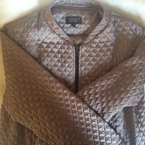 Topshop Quilted Bomber Jacket