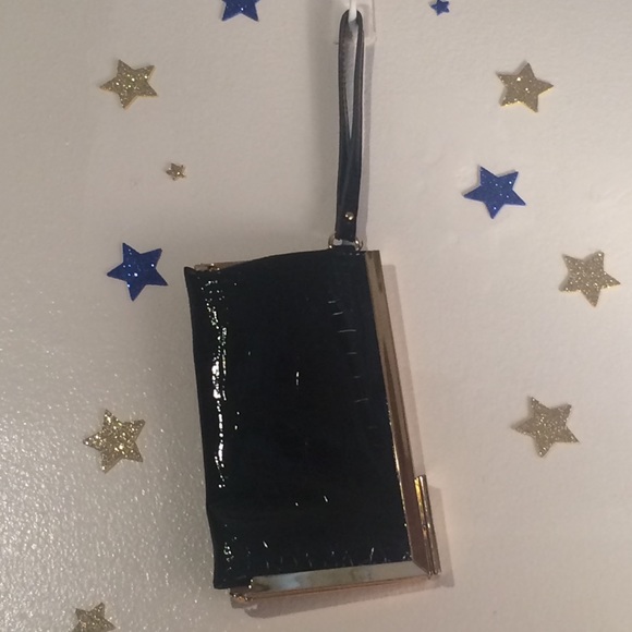 Anne Klein Clutch | Patent Leather | Gold Clasp