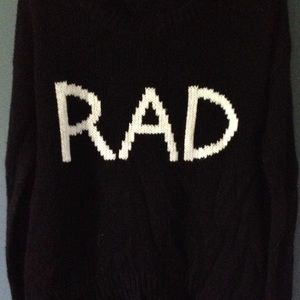 "RAD" Black Sweater.