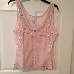 Peach/ light pink tank
