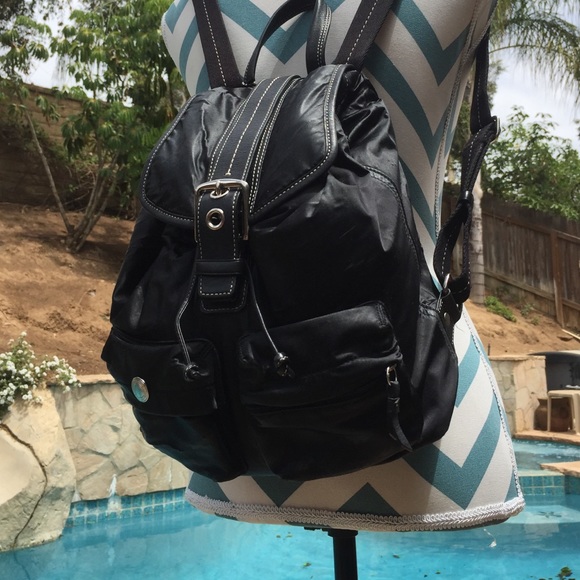 Black Coach backpack handbag