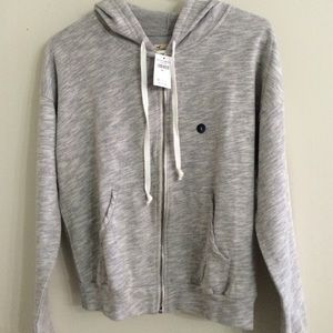 marl hollister zip up hoodie