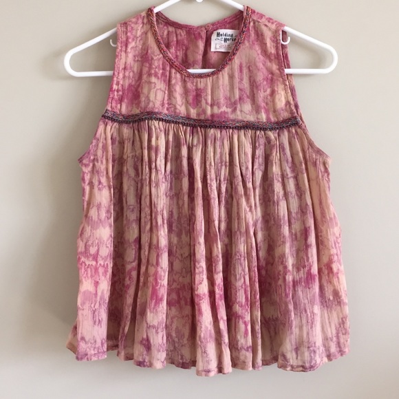 Anthropologie Tie-dye Flowy Crop Top