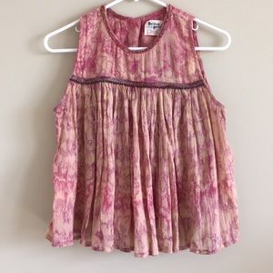 Anthropologie Tie-dye Flowy Crop Top