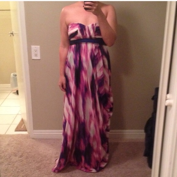 BCBG Chiffon Multicolored Maxi Dress❤️❤️❤️