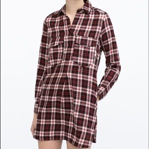 Zara Woman plaid shirt dress.