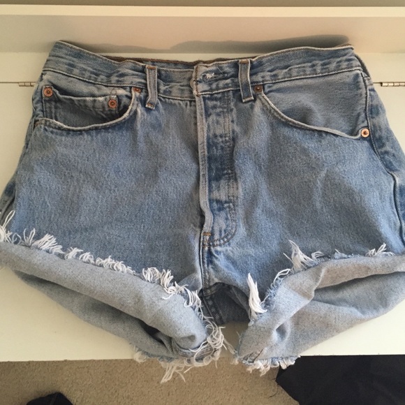 Vintage High Waist Levi Jean Cuff Shorts