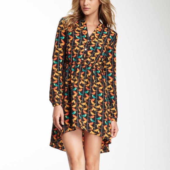 SOLD: Romeo & Juliet Couture Bird Print Dress