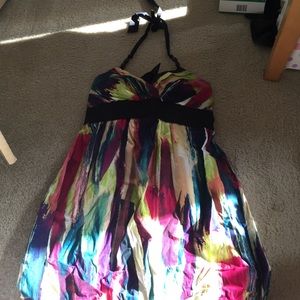 Colorful dress.