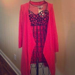 Coral cardigan