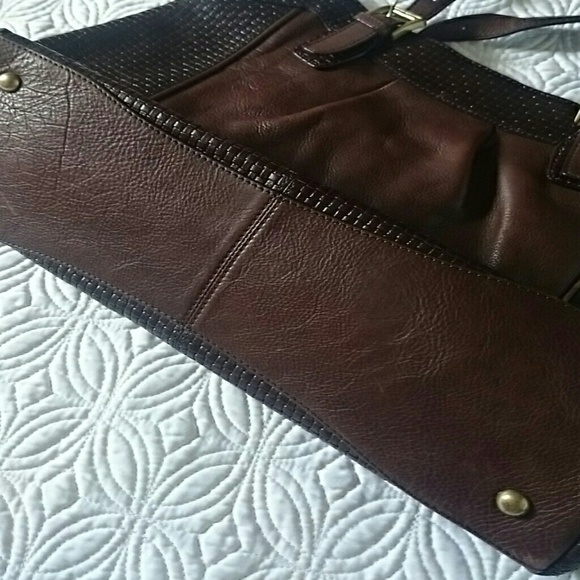 COLE HAAN Leather Basketweave tote - Picture 3 of 4