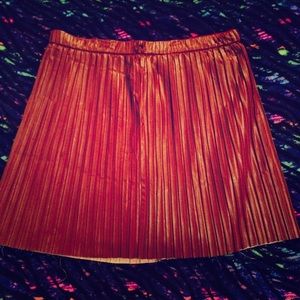 Burgundy Faux Leather Skirt