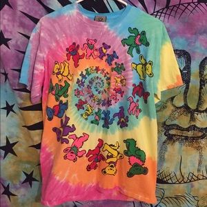 Greatful dead hipster trippy tie dye shirt