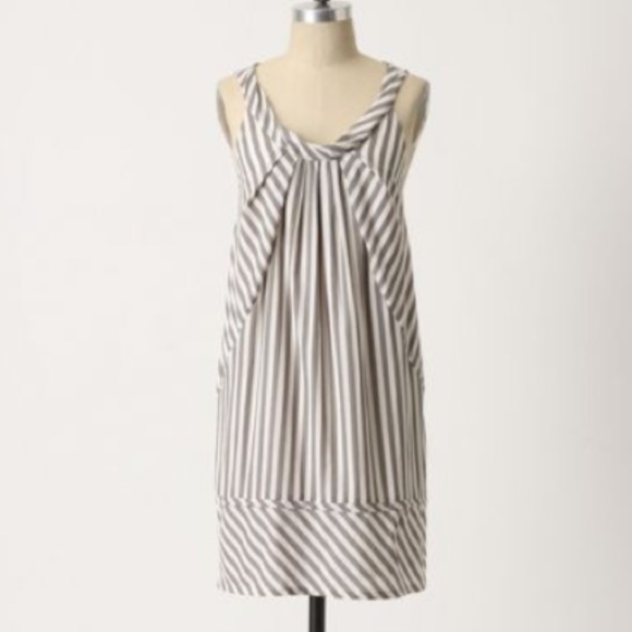 🚫Sold🚫Anthropologie Slate Stripes Shift Dress - Picture 2 of 3