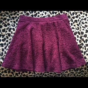 Forever 21 burgandy skater skirt