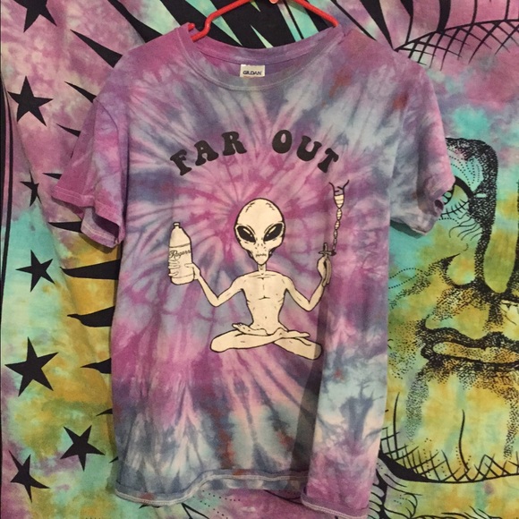 Far out trippy hipster tie dye t-shirt